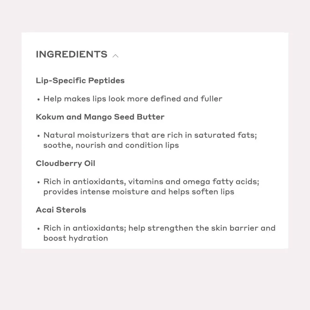OLE HENRIKSEN FULL SIZE STRAWBERRY SORBET POUT PEPTIDE LIP TREATMENT LIPGLOSS